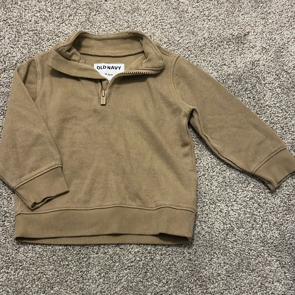 Old Navy Toddler Boys 1/4 Zip Pullover Sweater - Size 18-24 Months